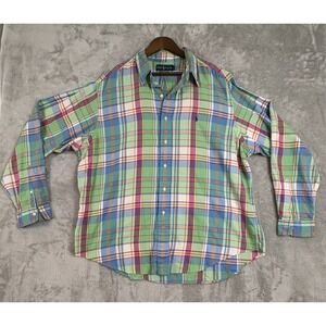 Ralph Lauren Mens Classic Fit Size XXL Plaid Long Sleeve Button  Shirt Colorful‎